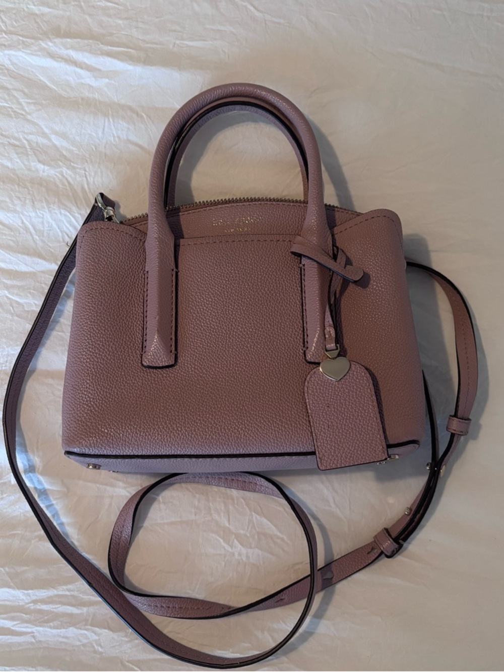 kate spade Dusty Rose Pebbled Leather Small Satchel - Picture 4 of 6